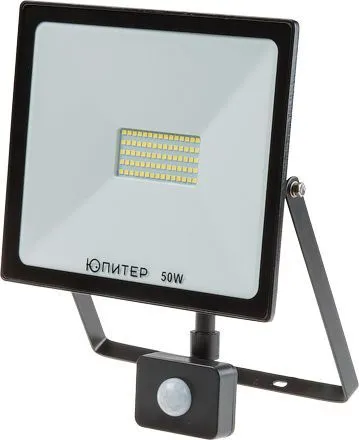 Прожектор светодиодный с датч. движ. 50 Вт 6500K IP64 Юпитер (JP1202-50)