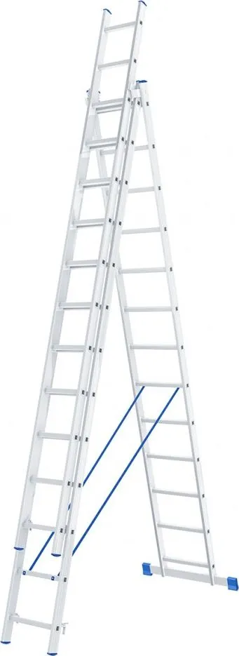 Лестница алюминиевая трехсекционная 13 ступеней Сибртех (97823)