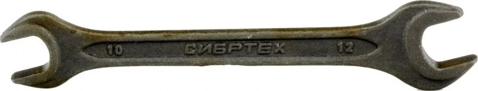 Ключ рожковый фосфатированный 10х12мм Сибртех (14323)