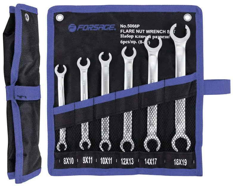 Набор ключей разрезных 6пр. 8-19мм Forsage F-5066P