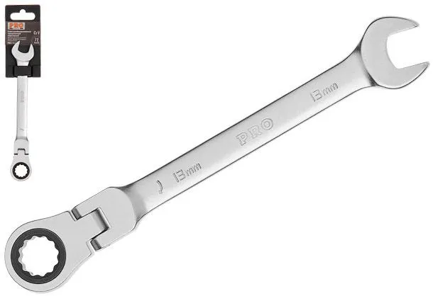 Ключ комбинированный 13мм трещоточный шарнирн. Pro Startul (PRO-7213)