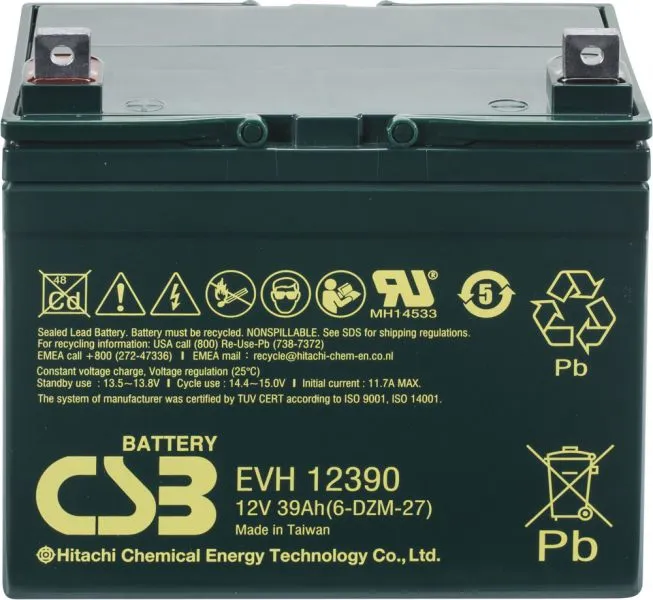 Аккумуляторная батарея CSB 12V/39Ah (EVH 12390)