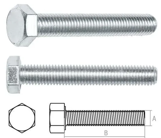 Болт М6х10мм шестигр цинк кл.пр. 5.8 DIN 933 20шт Starfix (SMZ1-13463-20)