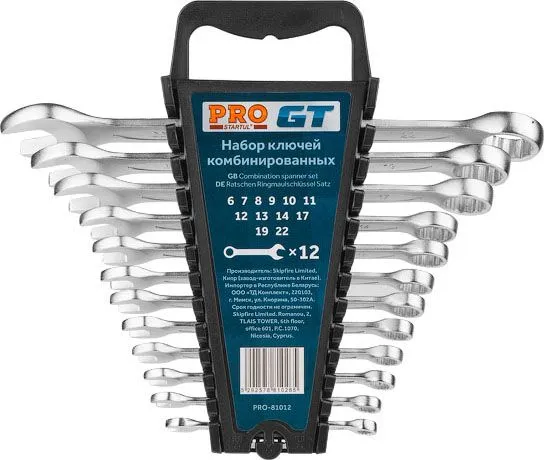 Набор ключей комбинированных 6-22мм 12 предметов Pro Startul GT (PRO-81012)