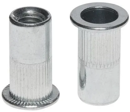 Заклепка резьбовая М6 цилиндрический бортик белый цинк 25шт Starfix (SMZ1-48528-25)