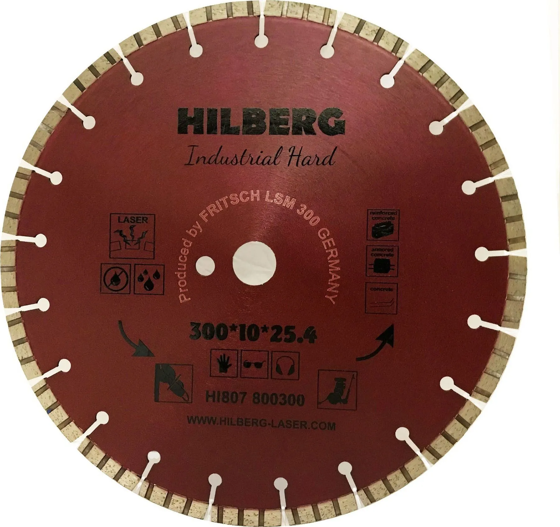 Диск алмазный 300 Hilberg Industrial Hard HI807