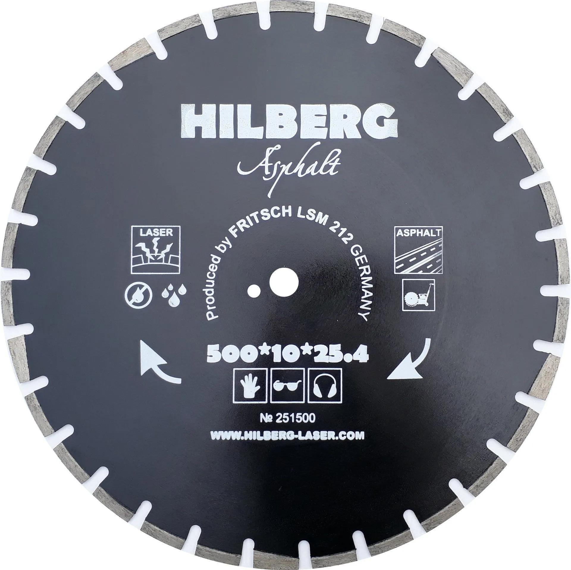 Диск алмазный отрезной по асфальту 500x25.4 Hilberg Hard Materials Laser HM311