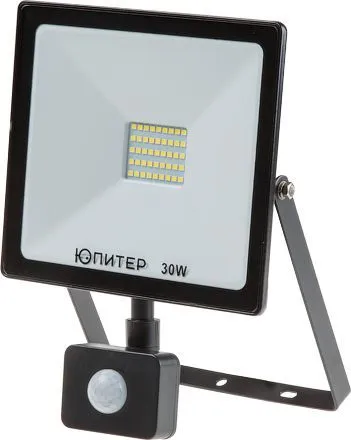 Прожектор светодиодный с датчиком движения 30 Вт 6500K IP64 Юпитер (JP1202-30)