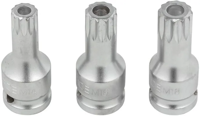 Набор Головок-бит SPLINE с отверстием 1/2'' 3пр.M14-M18 Rock Force RF-248060-3