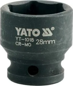 Головка торцевая ударная 1/2" 6гр. 28мм L43мм CrMo Yato YT-1018