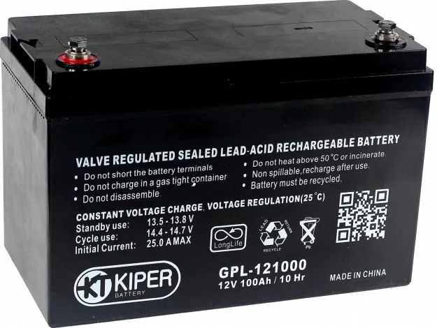 Аккумуляторная батарея Kiper 12V/100Ah (GPL-121000)