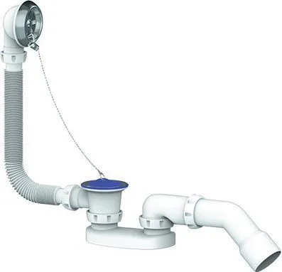 Сифон для ванны с выпуском и переливом, с отводом, Unicorn (Сифон 1 1/2" для ванны с выпуском и переливом) (S11)