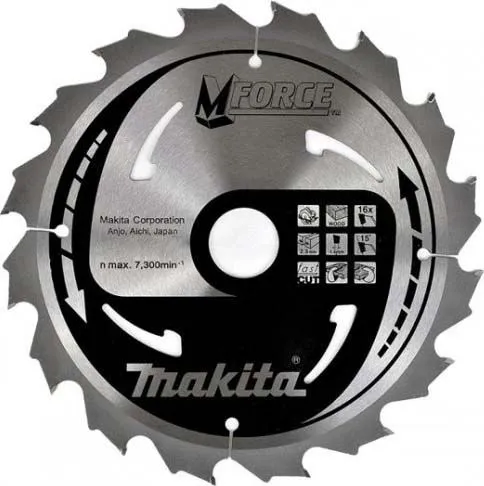 Пильный диск для дерева 185х30(20)x2.0 16Т Makita M-Force (B-43642)