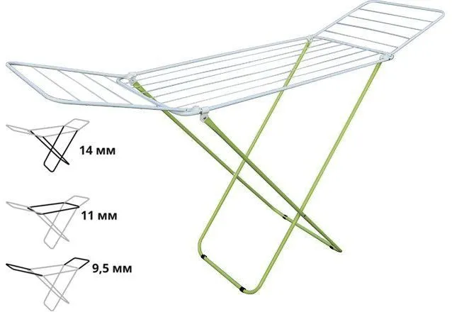 Сушилка для белья напольная 16м бело-зеленая PERFECTO LINEA Maria (46-001160)