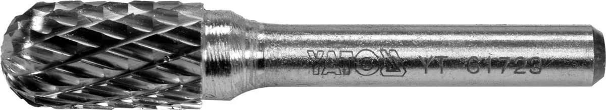 Шарошка металлическая цилиндрическая с закругленным кончиком 10х56мм PREMIUM Yato YT-61723