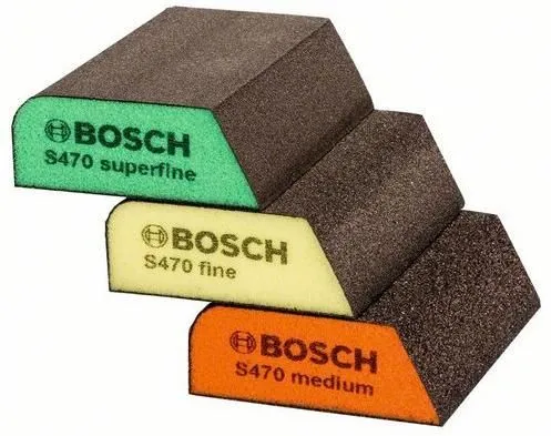 Набор губок абразивных 3шт трапецевидные Bosch (2608621252)