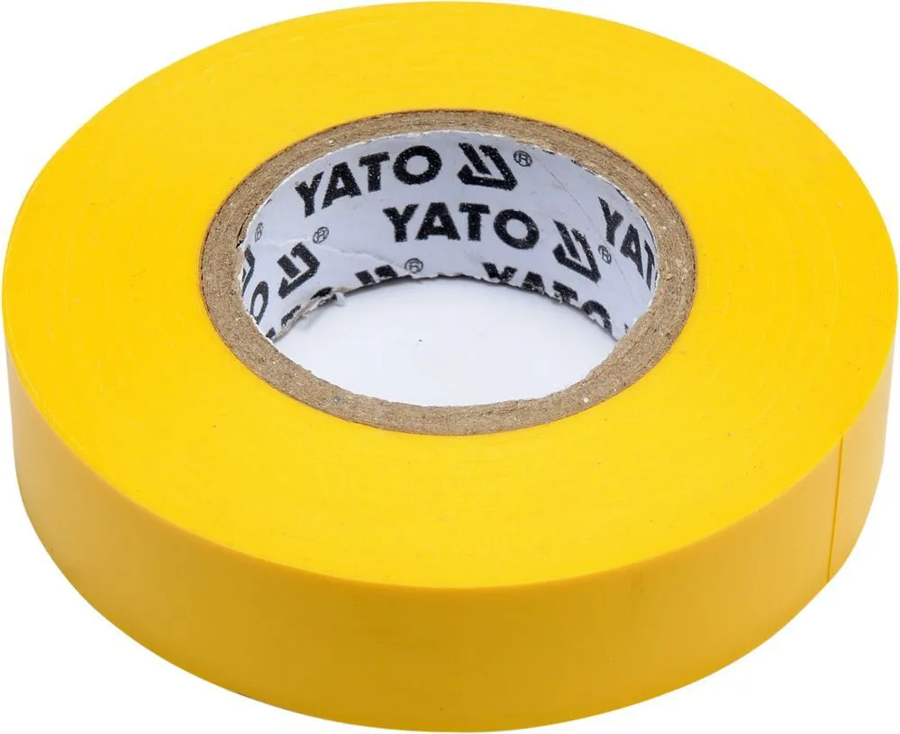 Изолента ПВХ 15мм х 20м х 0.13мм (желтая) Yato YT-81594