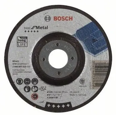 Круг обдирочный 125х7x22.2мм для металла Best Bosch (2608603533)