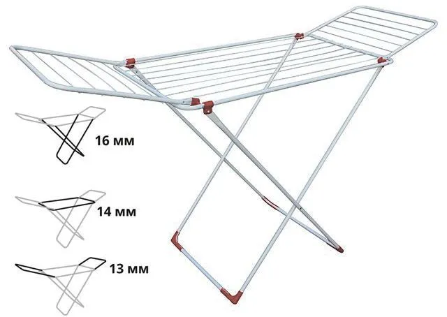 Сушилка для белья напольная 18м бело-красная PERFECTO LINEA Stella (46-021843)