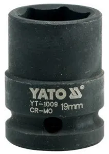 Головка торцевая ударная 1/2" 6гр. 19мм L39мм CrMo Yato YT-1009