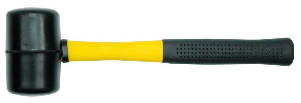 Молоток резиновый 1кг с фиберглассовой ручкой Vorel 33905