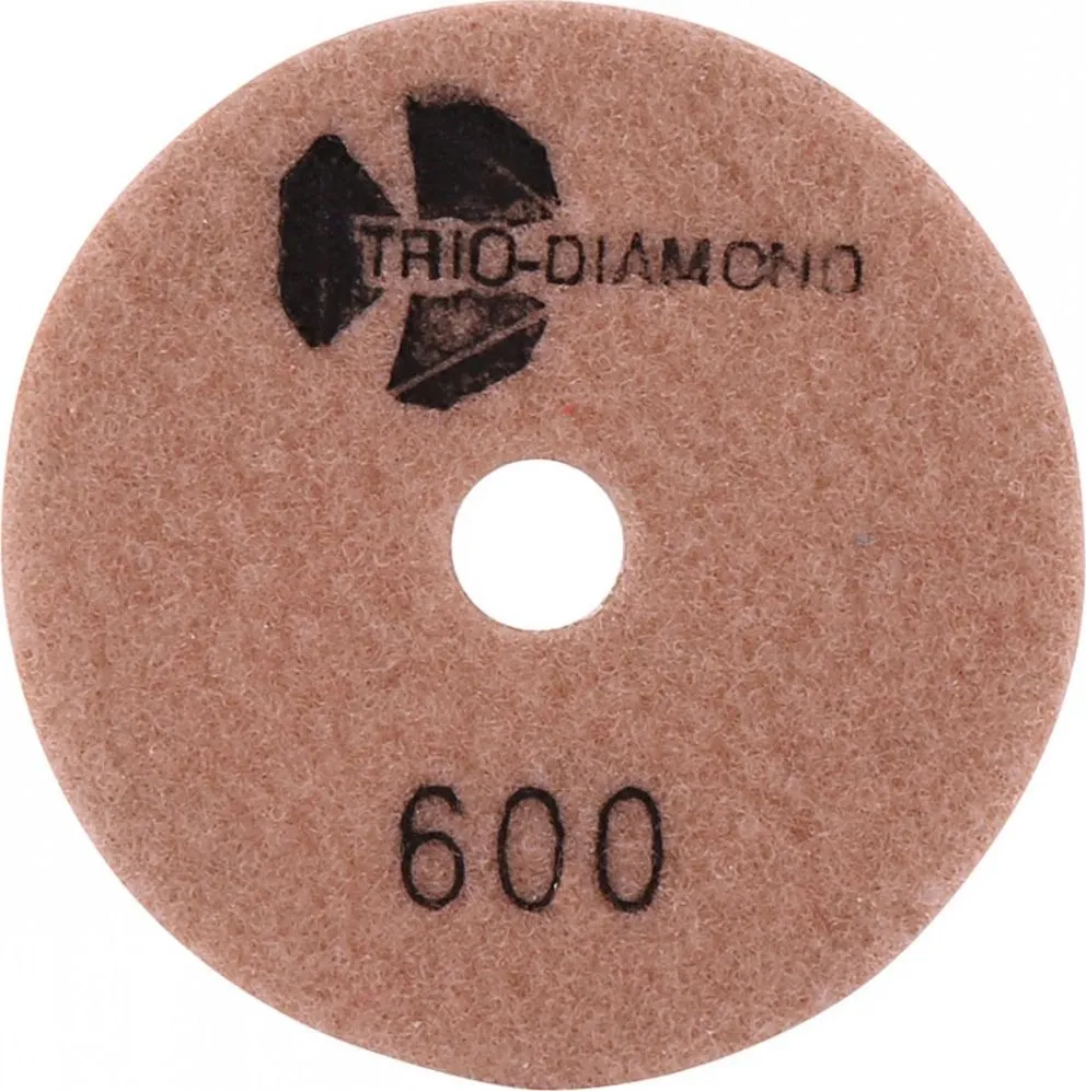 Алмазный гибкий шлифовально-полировальный круг 600 "Черепашка" мокрая шлифовка 100мм Trio-Diamond 340600