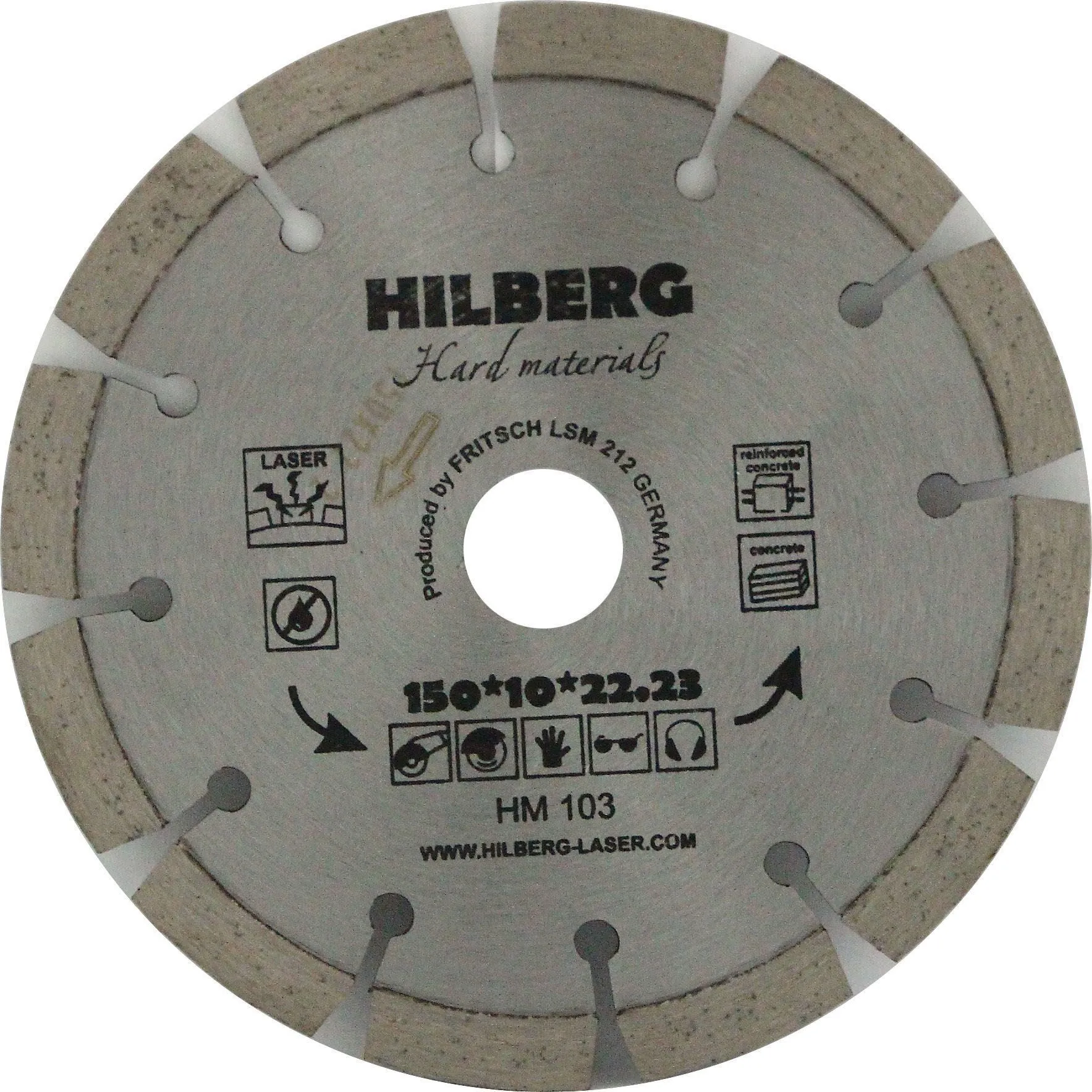 Диск алмазный отрезной 150 Hard Materials Laser Hilberg HM103