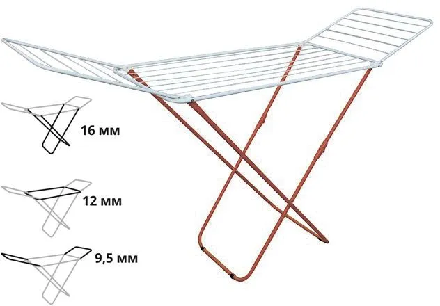 Сушилка для белья напольная 18м бело-красная PERFECTO LINEA Bona (46-021821)