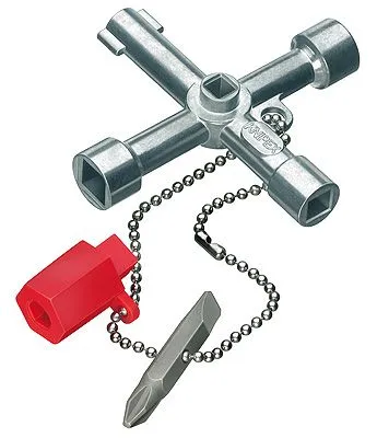 Ключ крестовой 4-лучевой для стандартных шкафов 76мм Knipex (001103)
