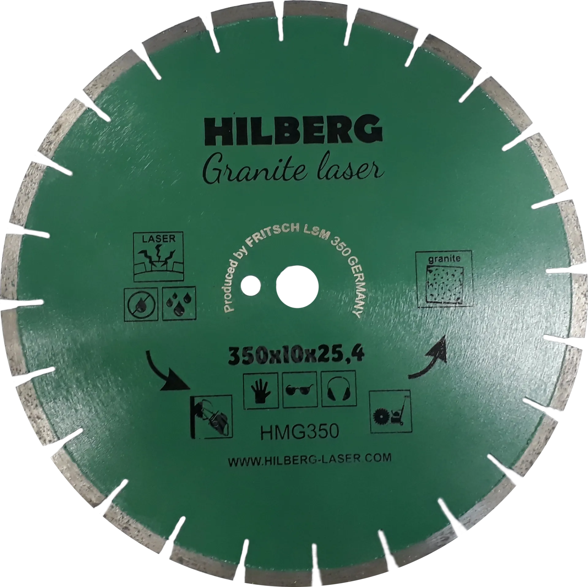 Диск алмазный отрезной 350x25.4 Hilberg Granite Laser HMG350