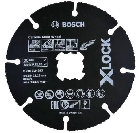 Круг отрезной 115х1x22.2мм для дерева X-LOCK Carbide Multi Wheel Bosch (2608619283)