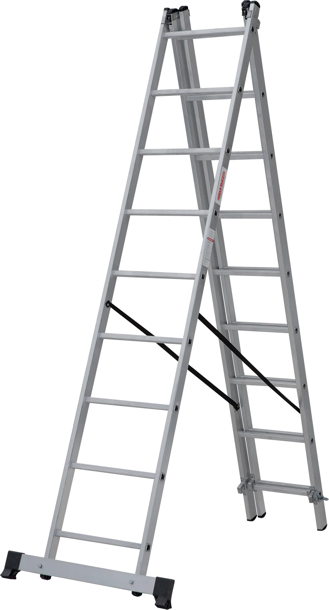 Лестница трехсекционная алюминиевая 552см 10.3кг Новая Высота NV1230 (1230309)