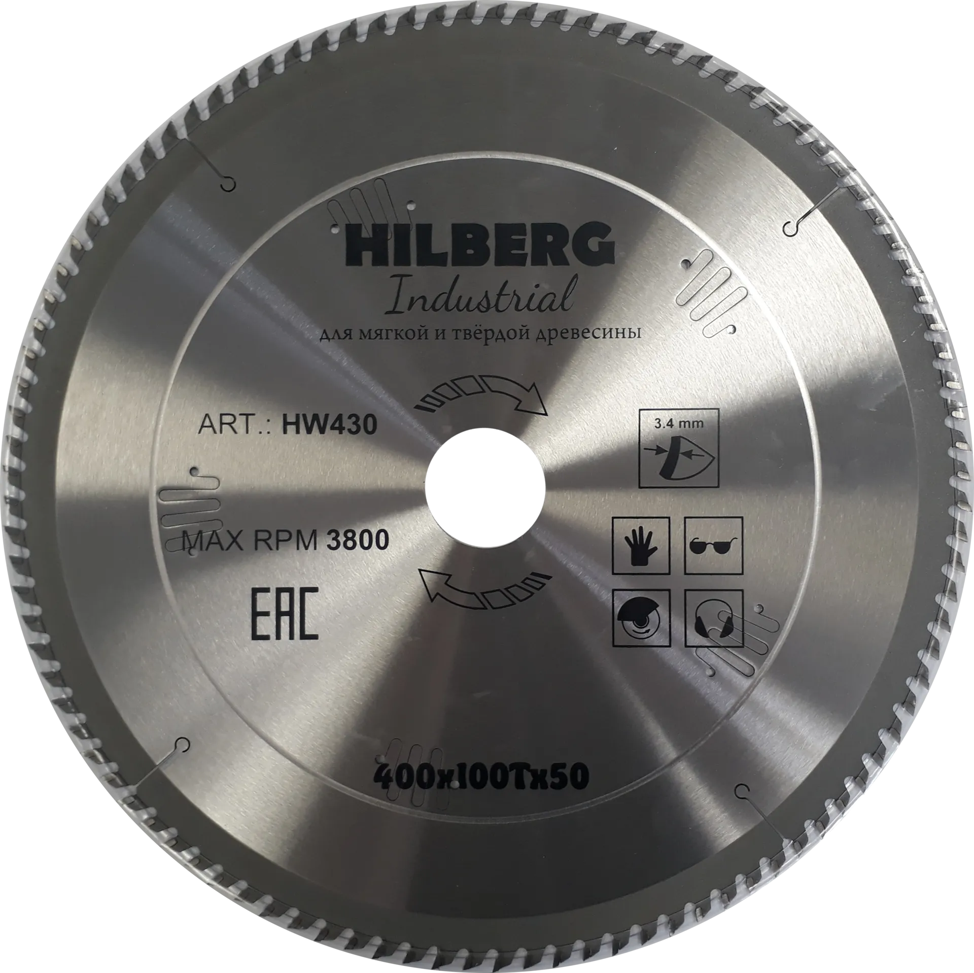 Диск пильный по дереву 400х100Tx50мм Hilberg Industrial HW430