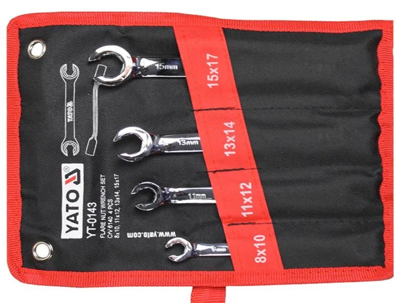 Ключи разрезные 8-17мм (набор 4шт) Yato YT-0143