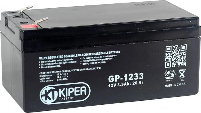 Аккумуляторная батарея Kiper F2 12V/3.3Ah (GP-1233)