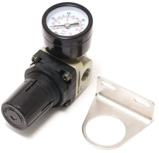 Регулятор давления воздуха с индикатором 1/4(F)-1/4(M) Rock Force RF-AR2000-02(код 18865)
