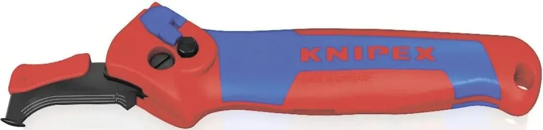 Нож для зачистки c опорной пяткой и функцией храповика Knipex (1650145SB)