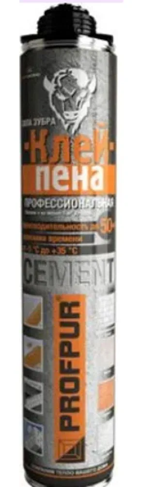 Клей-пена монтажная БелИНЭКО Profpur Cement 850мл (4814016005142)