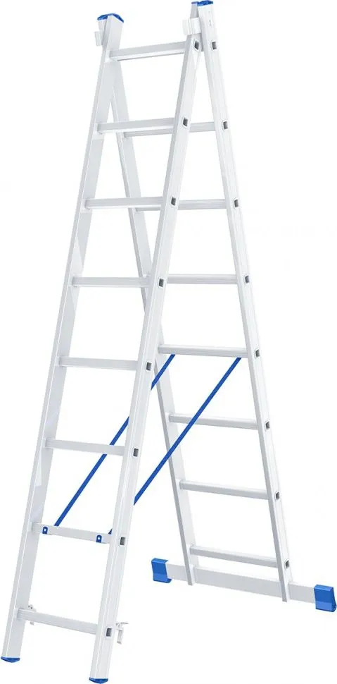 Лестница двухсекционная алюминиевая 8 ступеней Сибртех (97908)