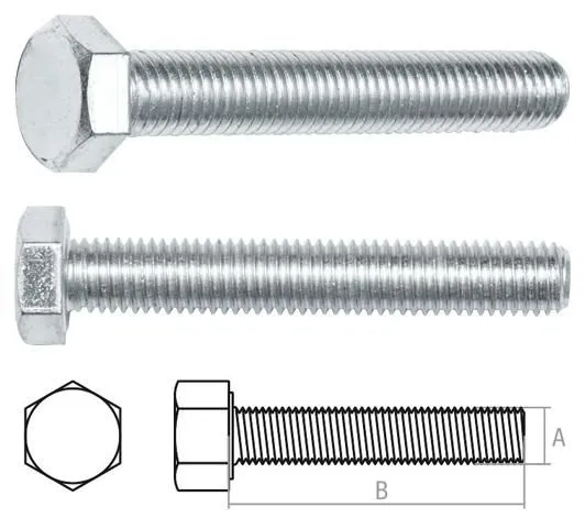 Болт М20х150мм шестигр цинк кл.пр. 5.8 DIN 933 5кг Starfix (SMV1-27603-5)