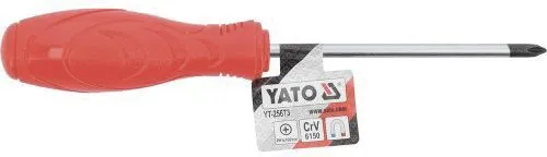 Отвертка крестовая магнитная PH1х100мм CrV 6150 Yato YT-25673