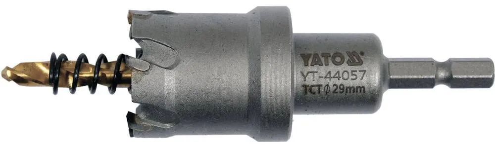 Сверло корончатое режущее по металлу TCT 29мм 1/4'' Yato YT-44057