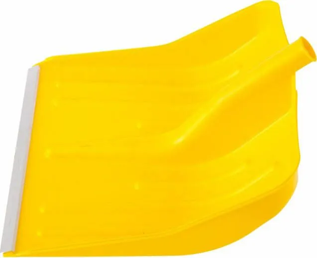 Лопата для уборки снега пластиковая желтая 420х425мм без черенка Сибртех 61616