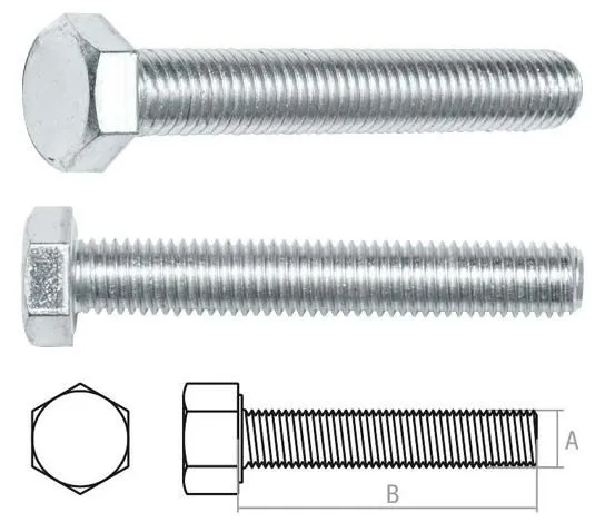 Болт М10х160мм шестигр цинк кл.пр. 5.8 DIN 933 5кг Starfix (SMV1-17613-5)