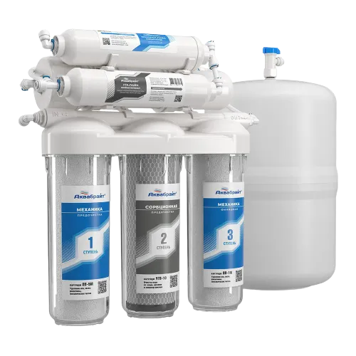Система очистки воды с обратноосмотической мембраной Аквабрайт АБФ-ОСМО-5