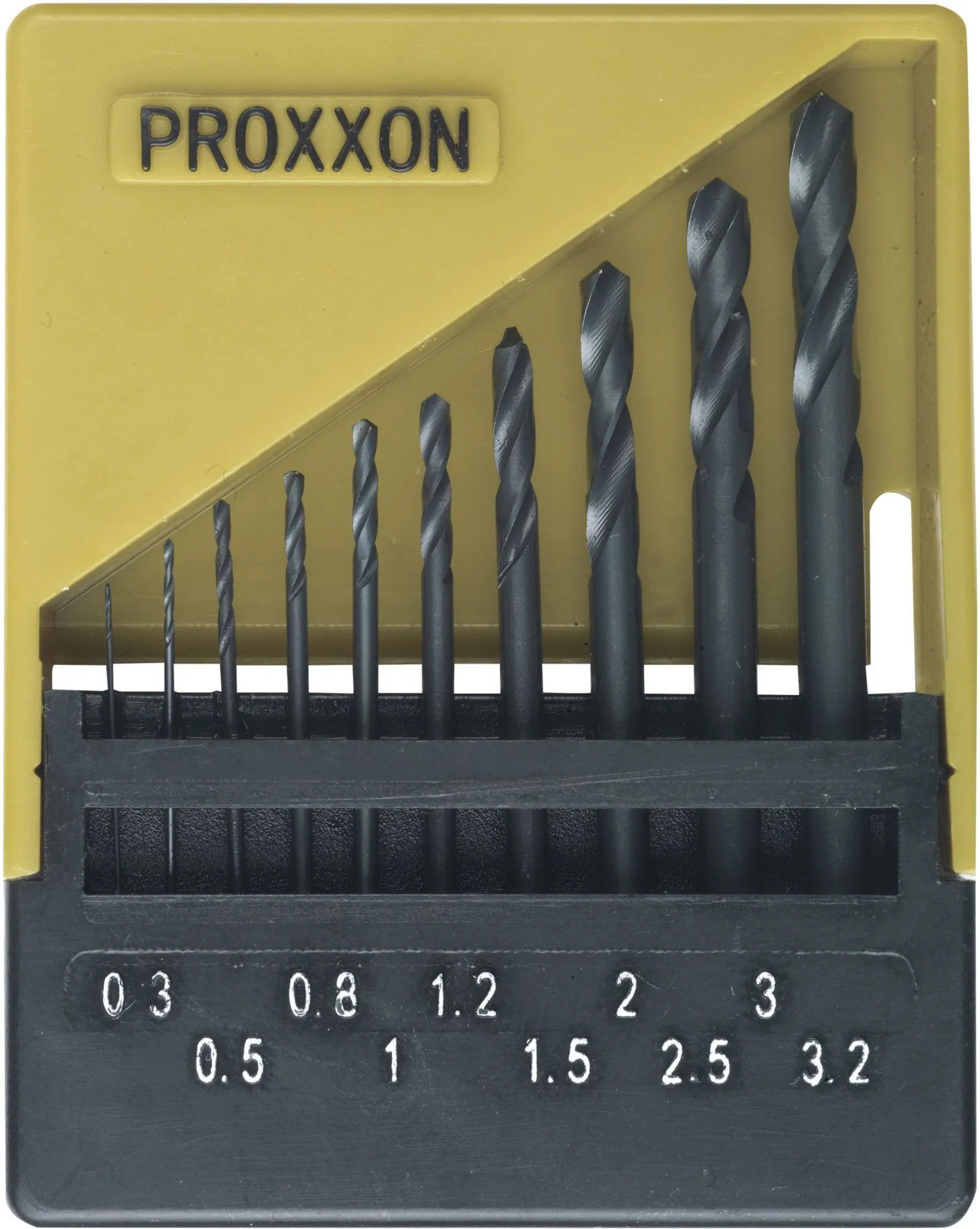 Набор спиральных сверл из быстрорежущей стали 10пр. PROXXON (28874)