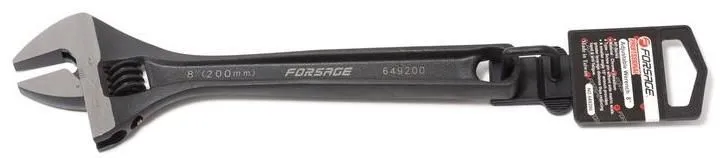 Ключ разводной Profi CRV (захват 24мм, 200мм, кованная сталь, Taiwan) Forsage F-649200(NEW черн.)