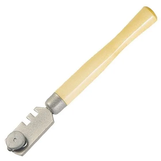 Стеклорез 3-роликовый с деревянной ручкой (87217)