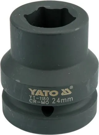 Головка торцевая ударная 1" 6гр. 24мм L59мм CrMo Yato YT-1180