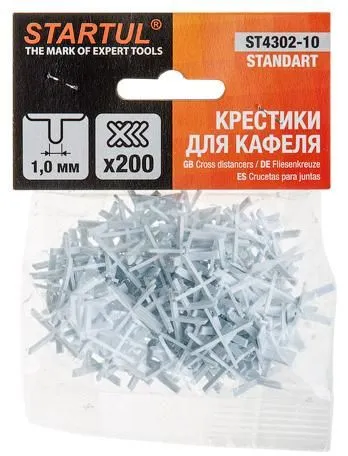 Крестики для кафеля 1.0мм 200шт Startul Standart (ST4302-10)